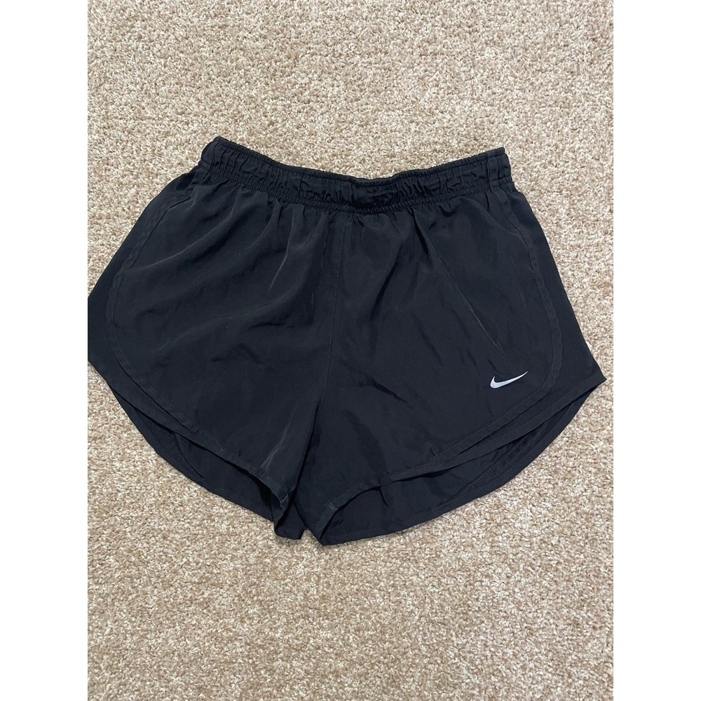 Nike Dri-Fit Womens Shorts M  Activewear Black Elastic Waist Breathable Lined